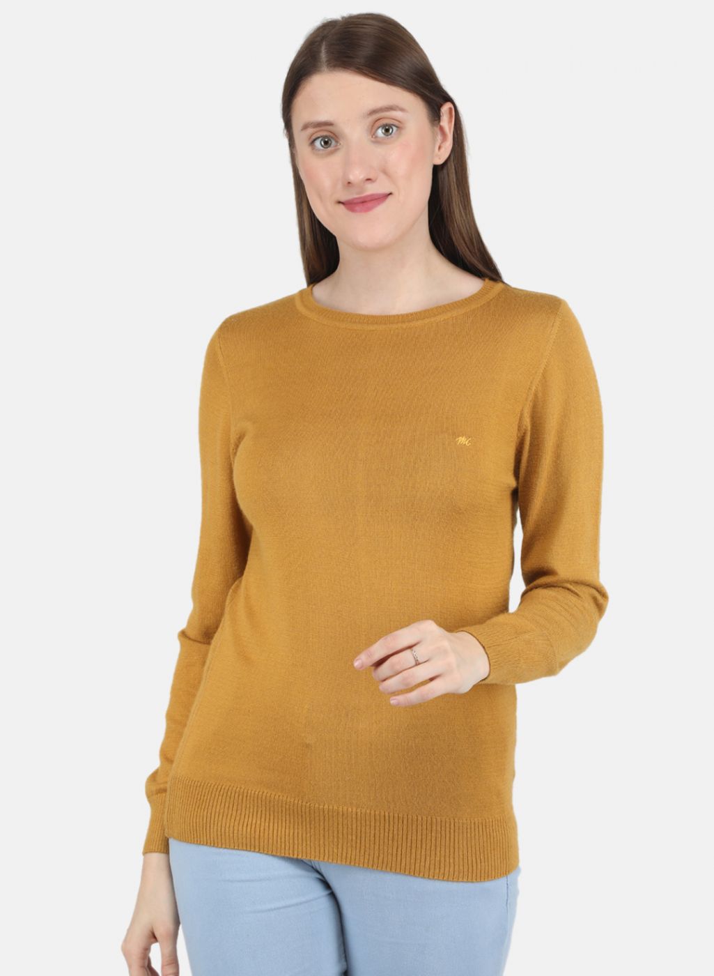 Women Gold Solid Top