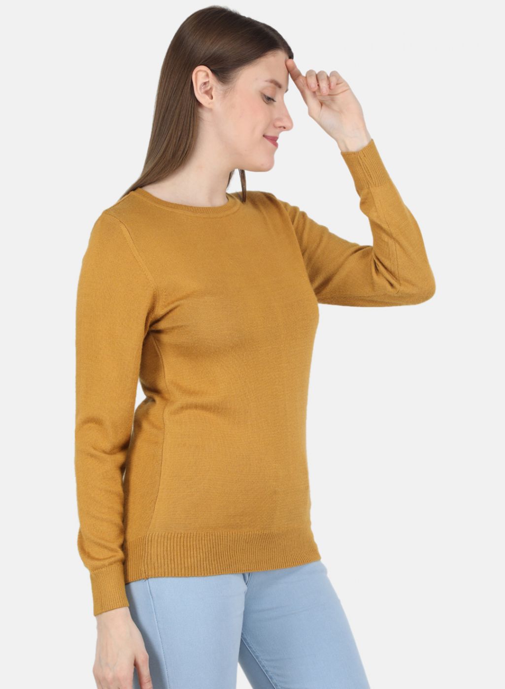 Women Gold Solid Top