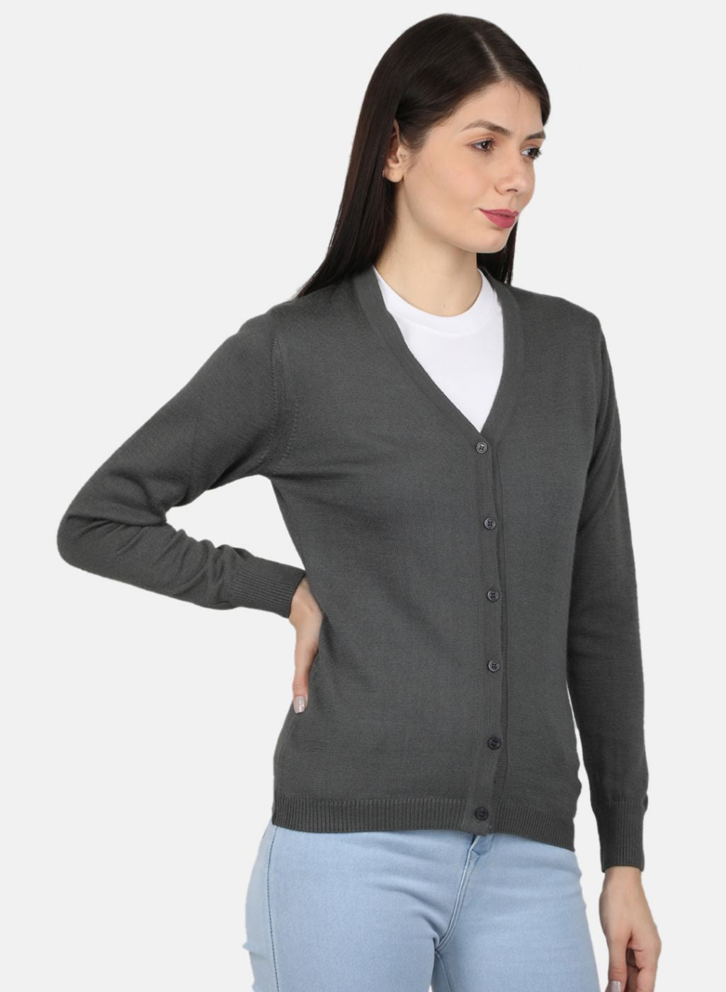 Women Black Solid Cardigan