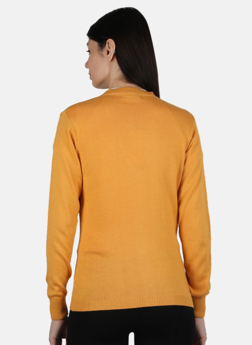 Women Yellow Solid Cardigan