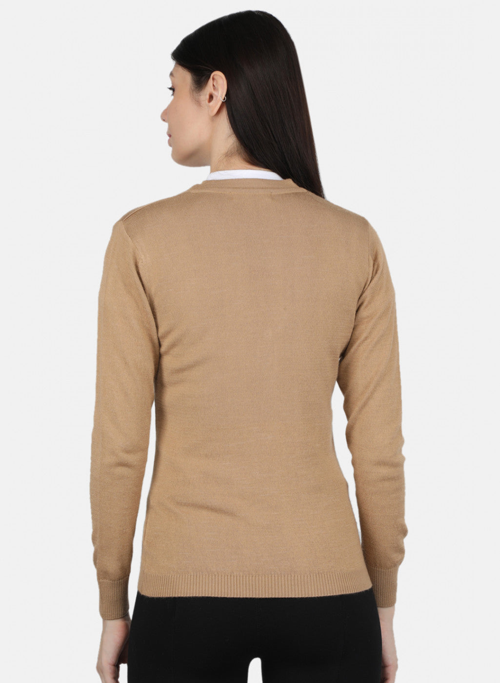 Women Brown Solid Cardigan