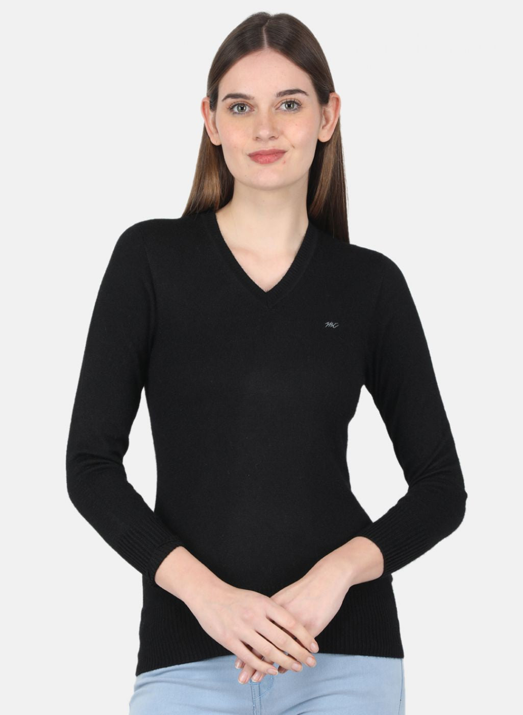 Women Black Solid Top