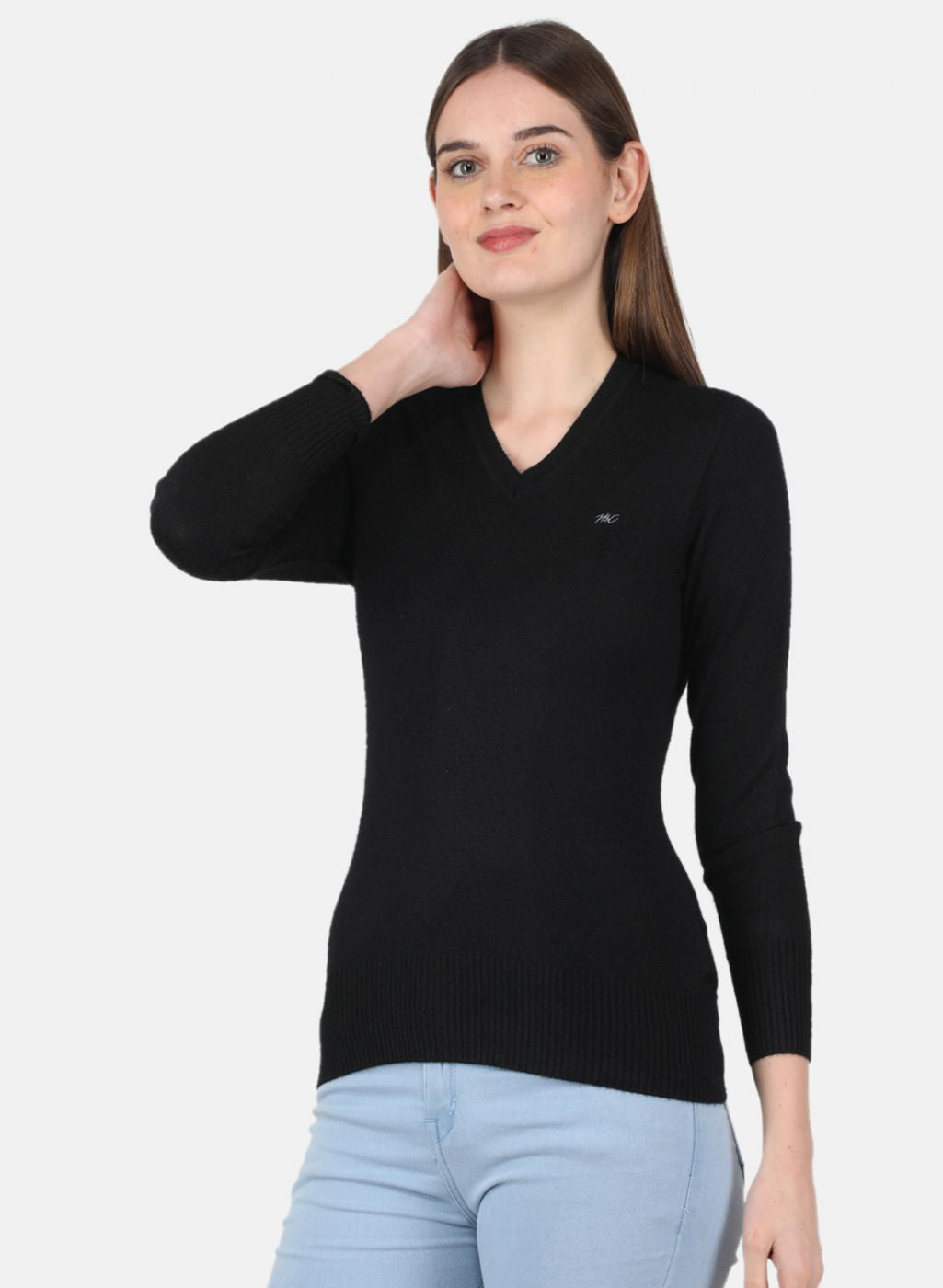 Women Black Solid Top