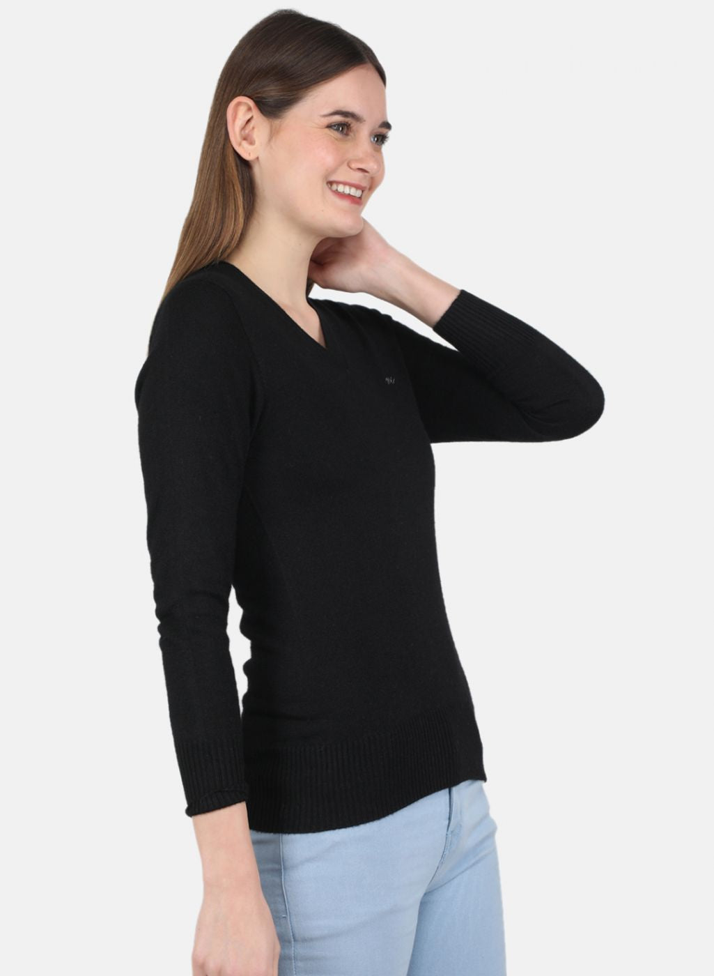 Women Black Solid Top