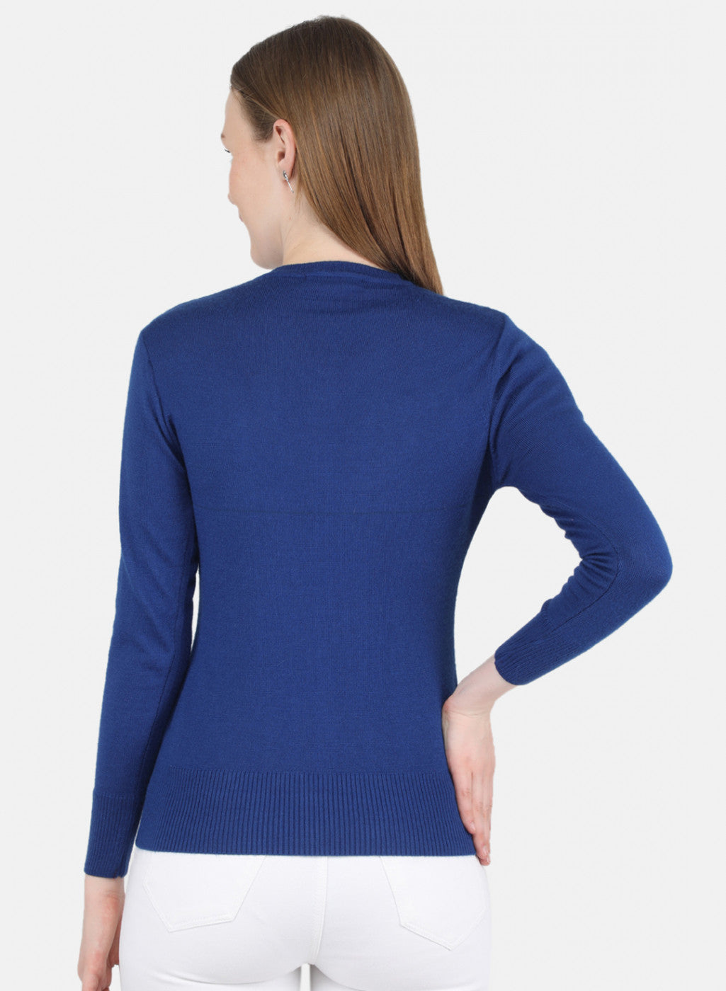 Women Royal Blue Solid Top