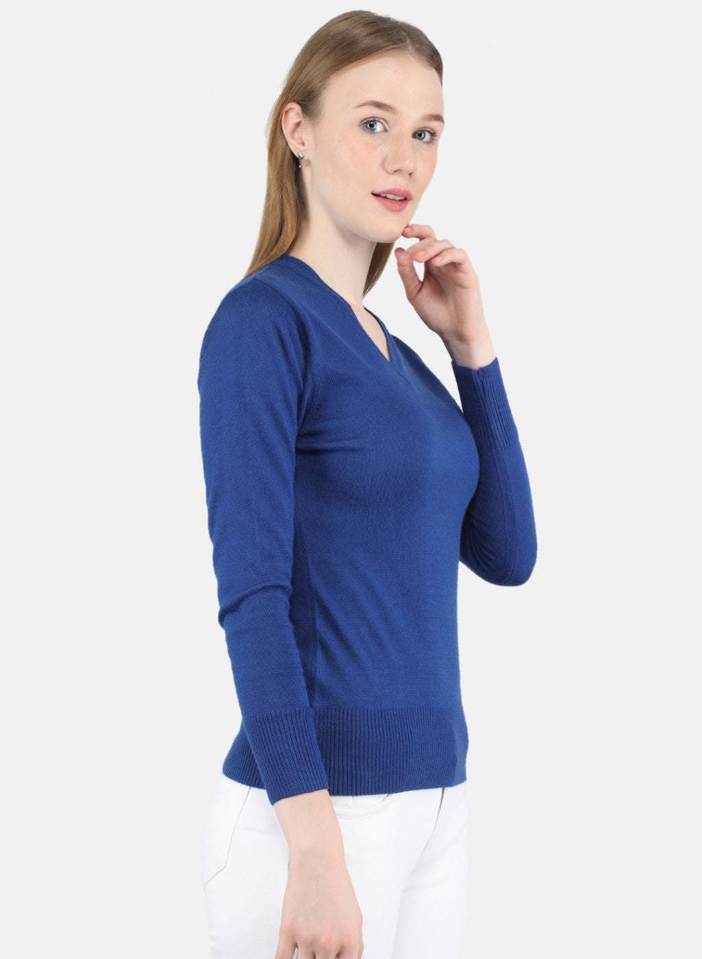 Women Royal Blue Solid Top