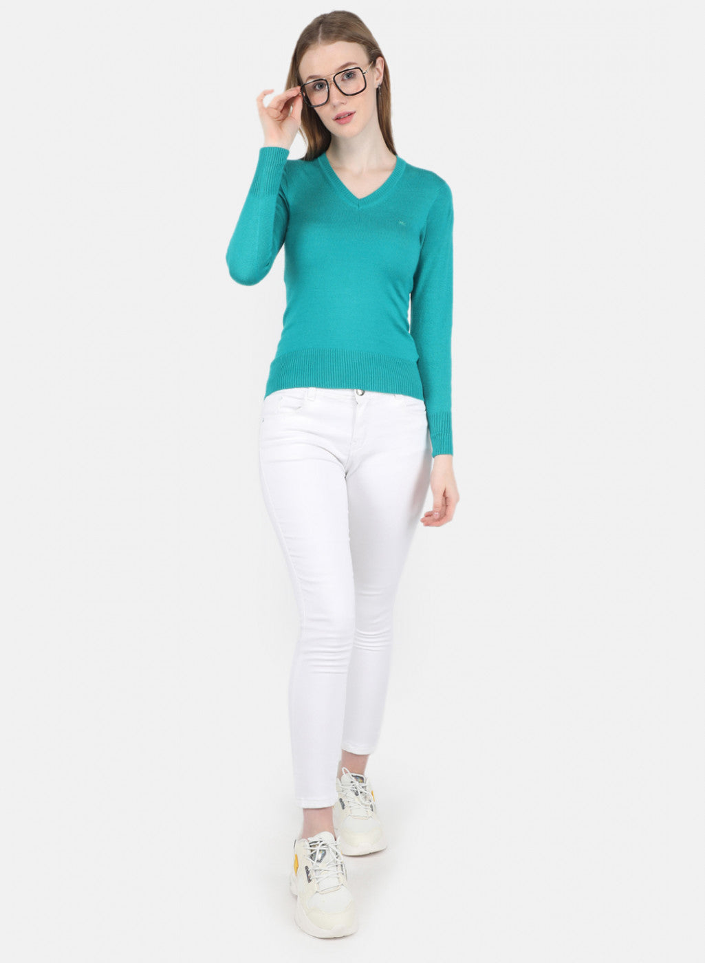 Women Light Green Solid Top