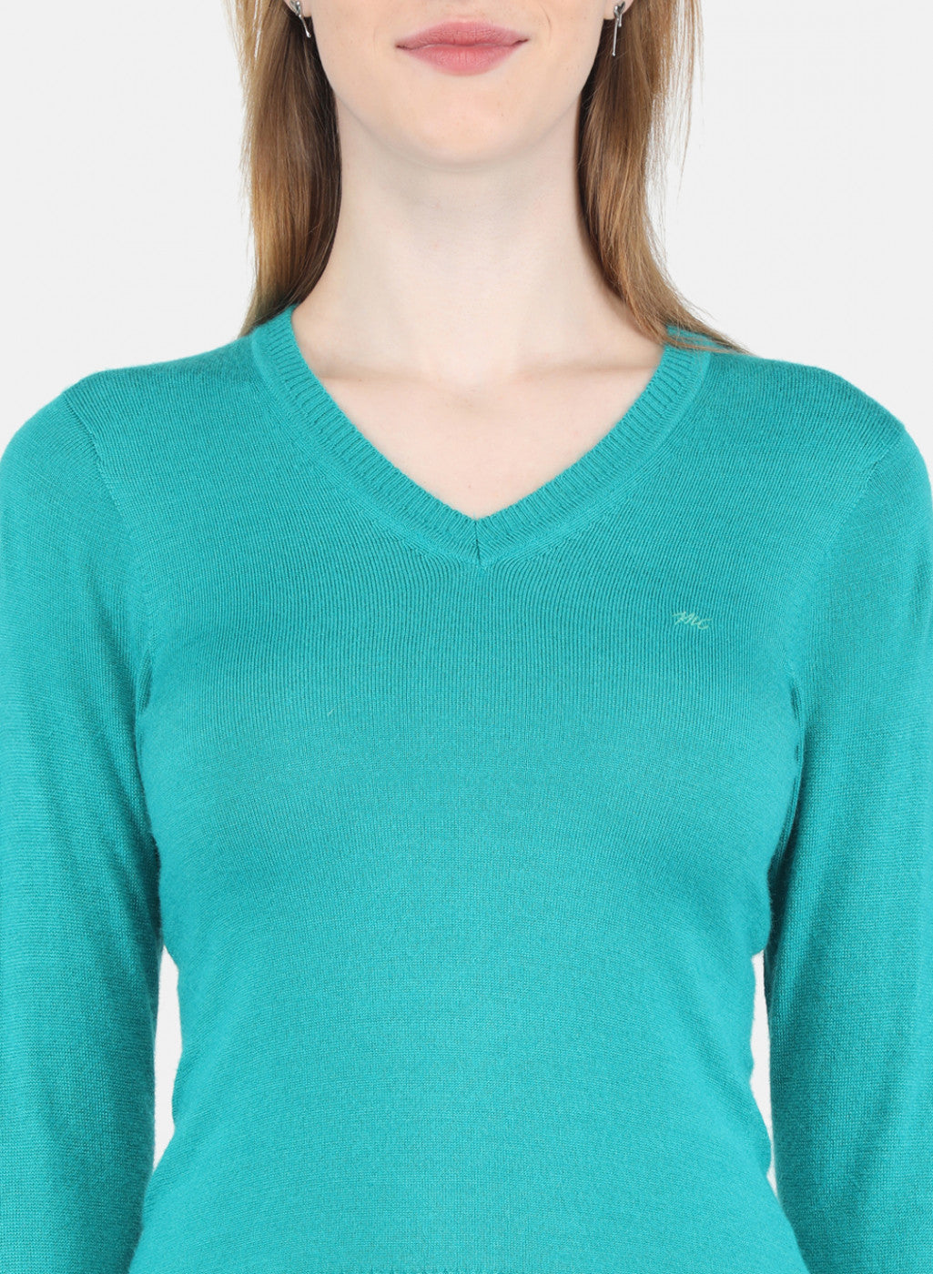 Women Light Green Solid Top