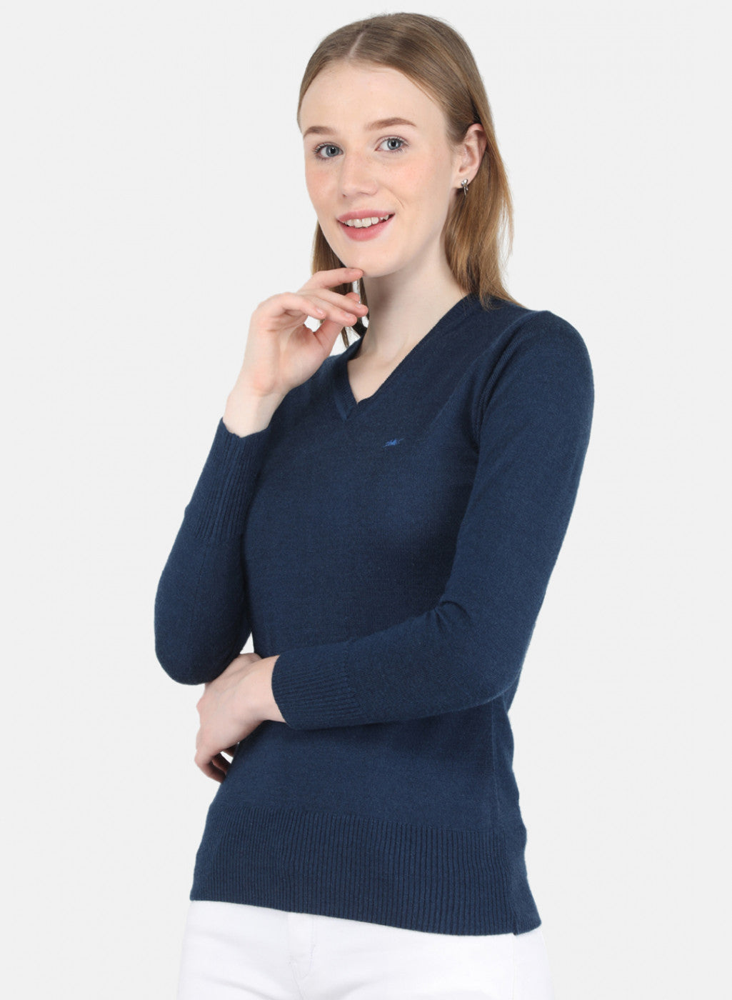 Women Navy Blue Solid Top