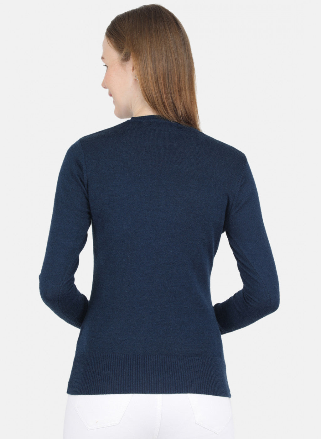 Women Navy Blue Solid Top