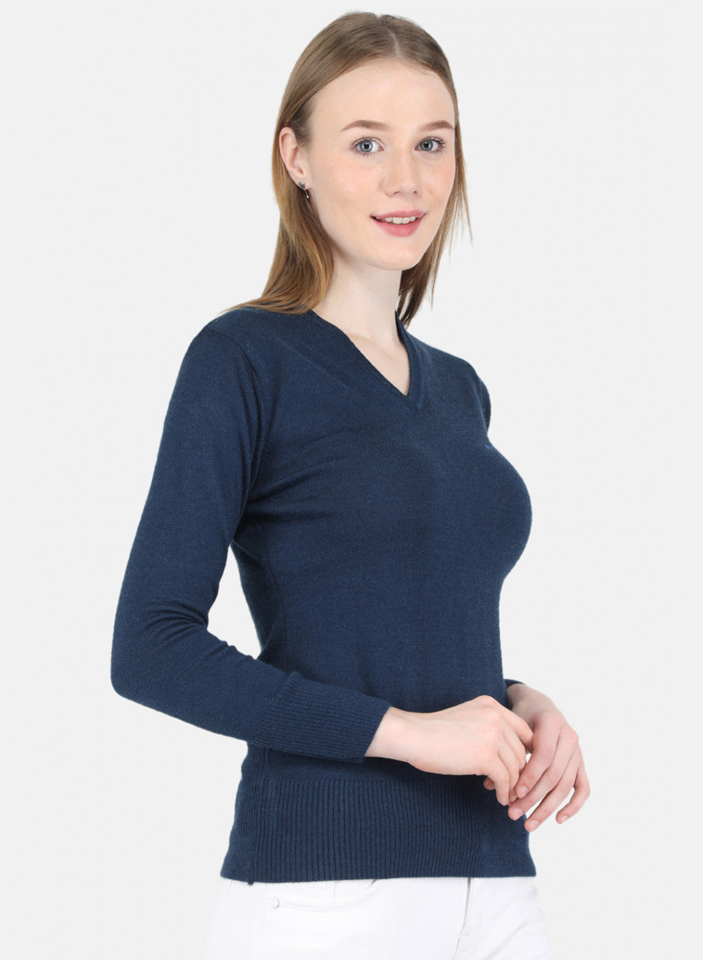 Women Navy Blue Solid Top