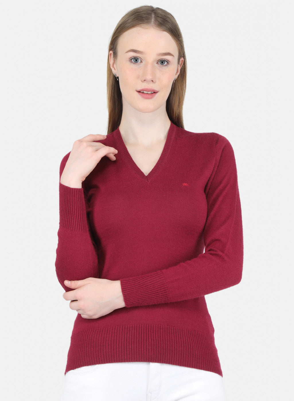 Women Maroon Solid Top