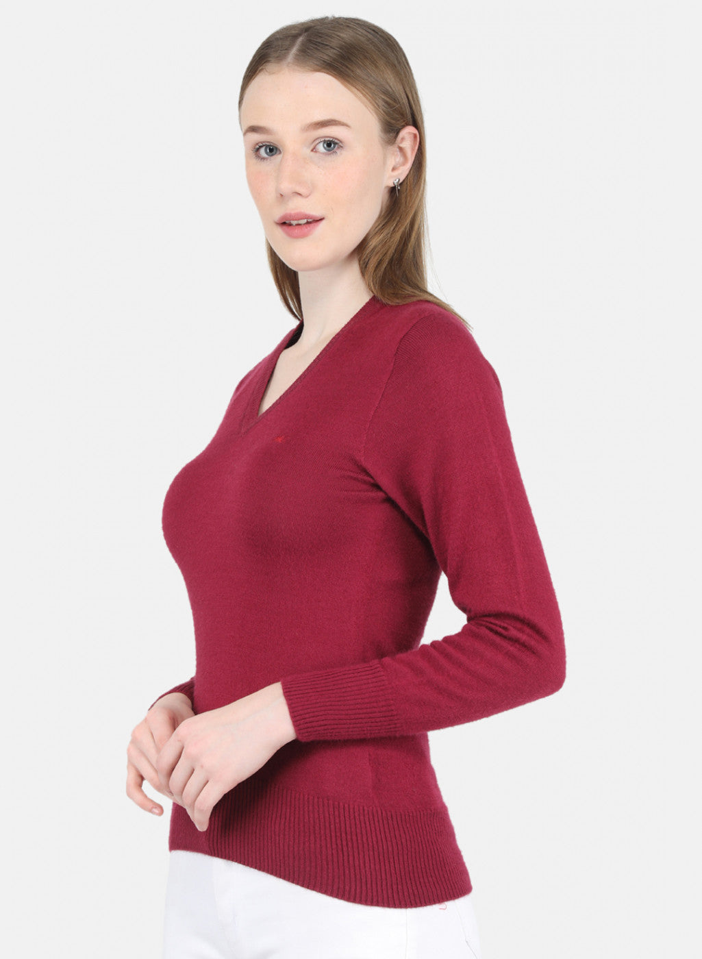 Women Maroon Solid Top