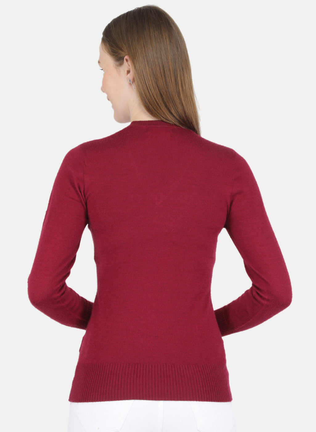 Women Maroon Solid Top