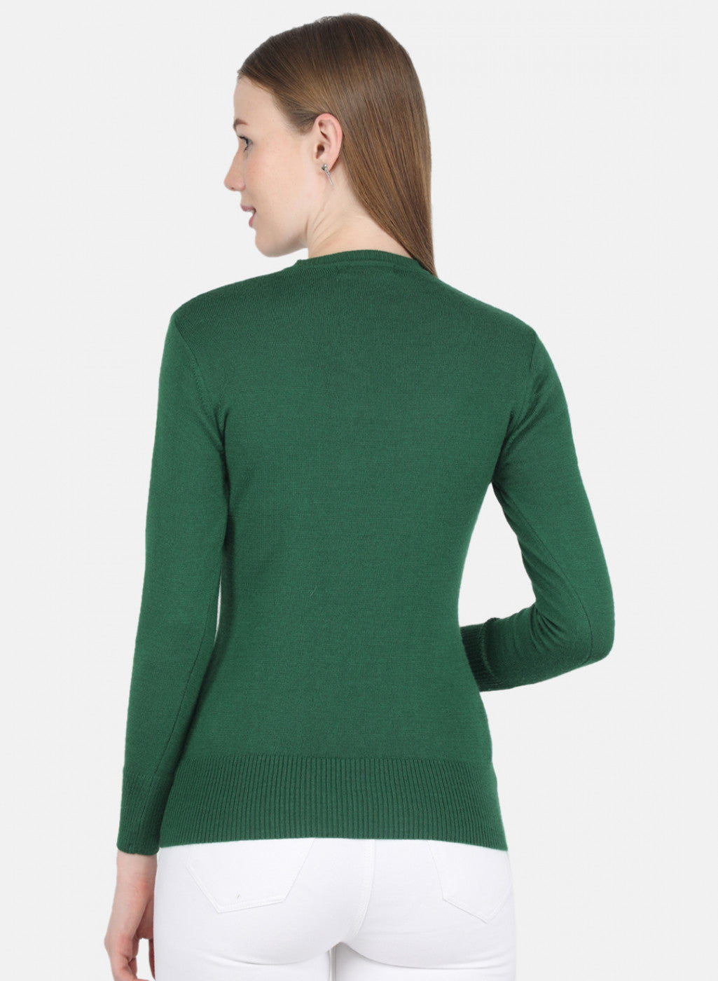 Women Green Solid Top