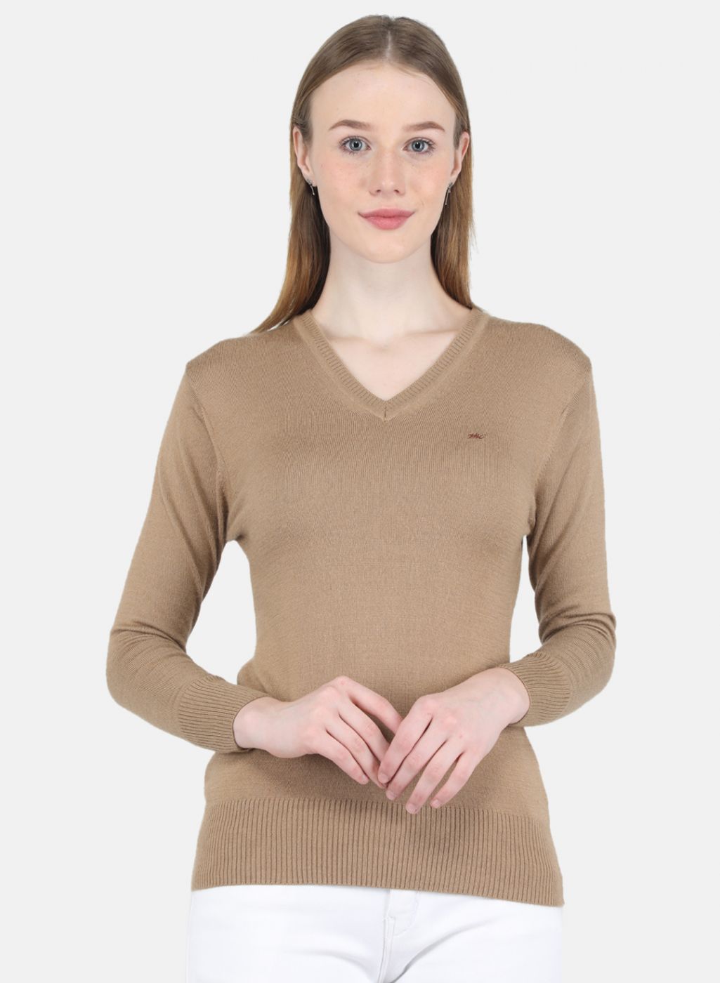 Women Light Brown Solid Top