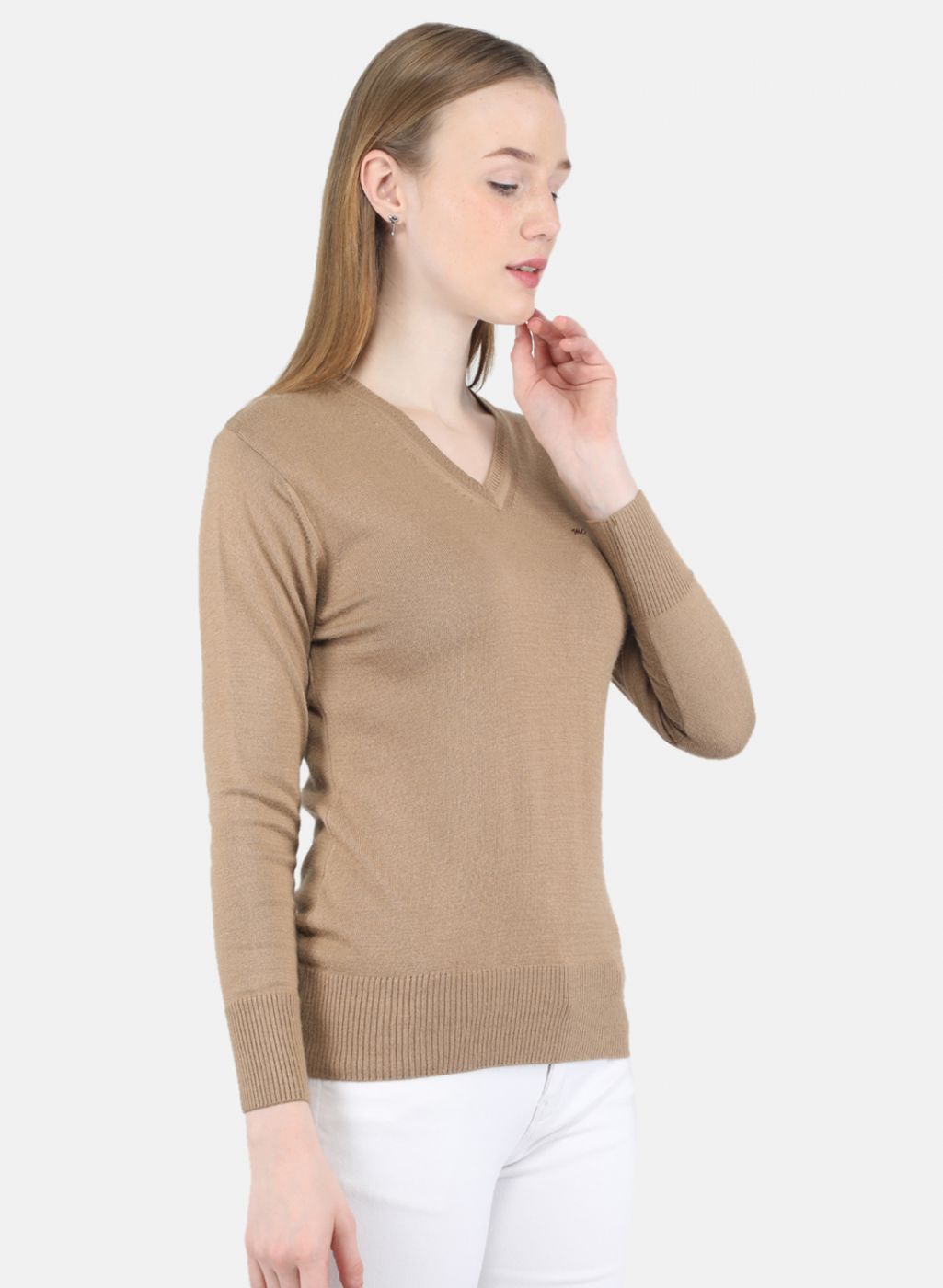 Women Light Brown Solid Top