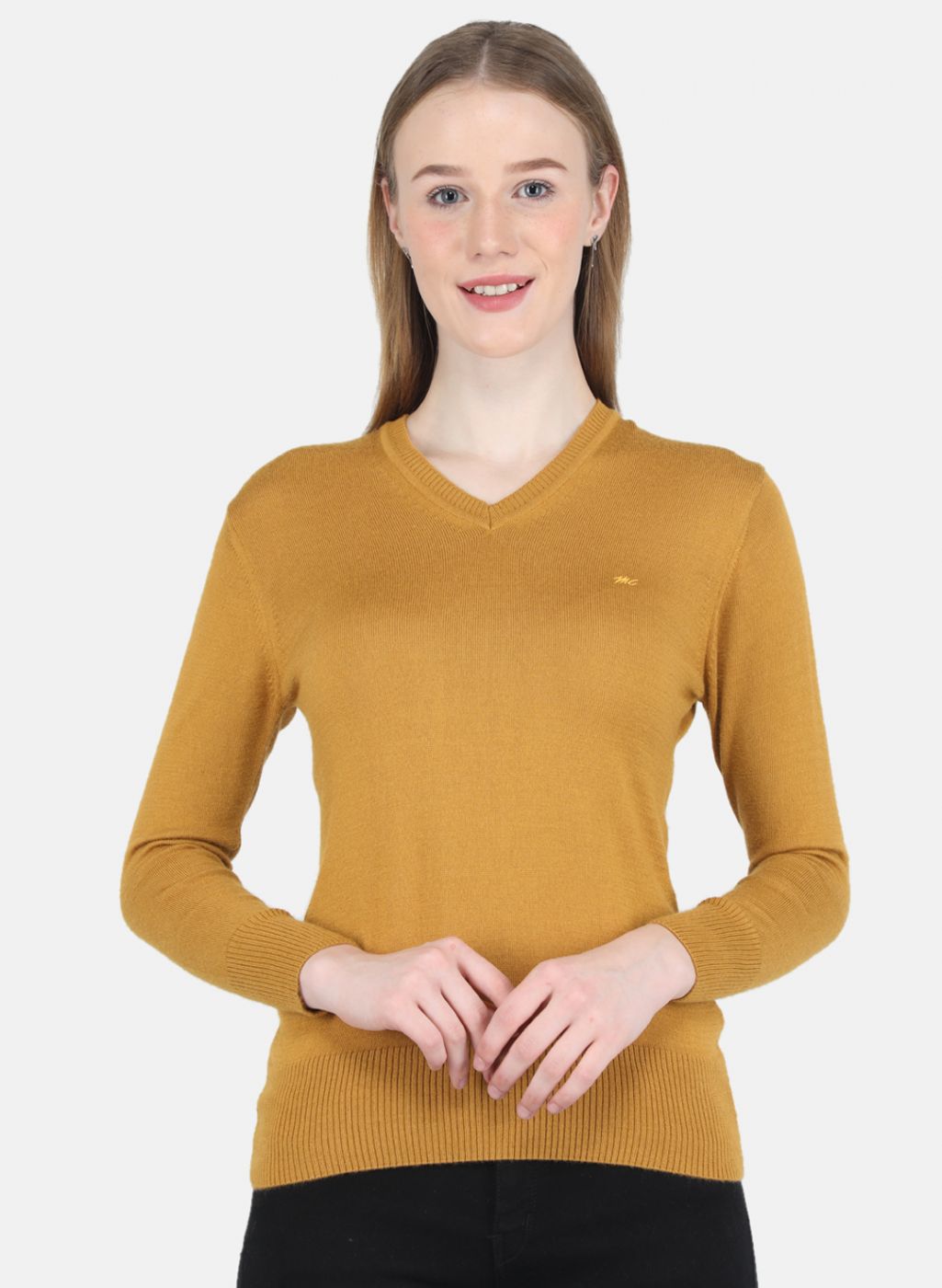 Women Gold Solid Top