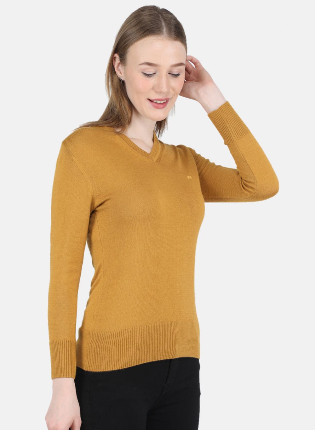 Women Gold Solid Top