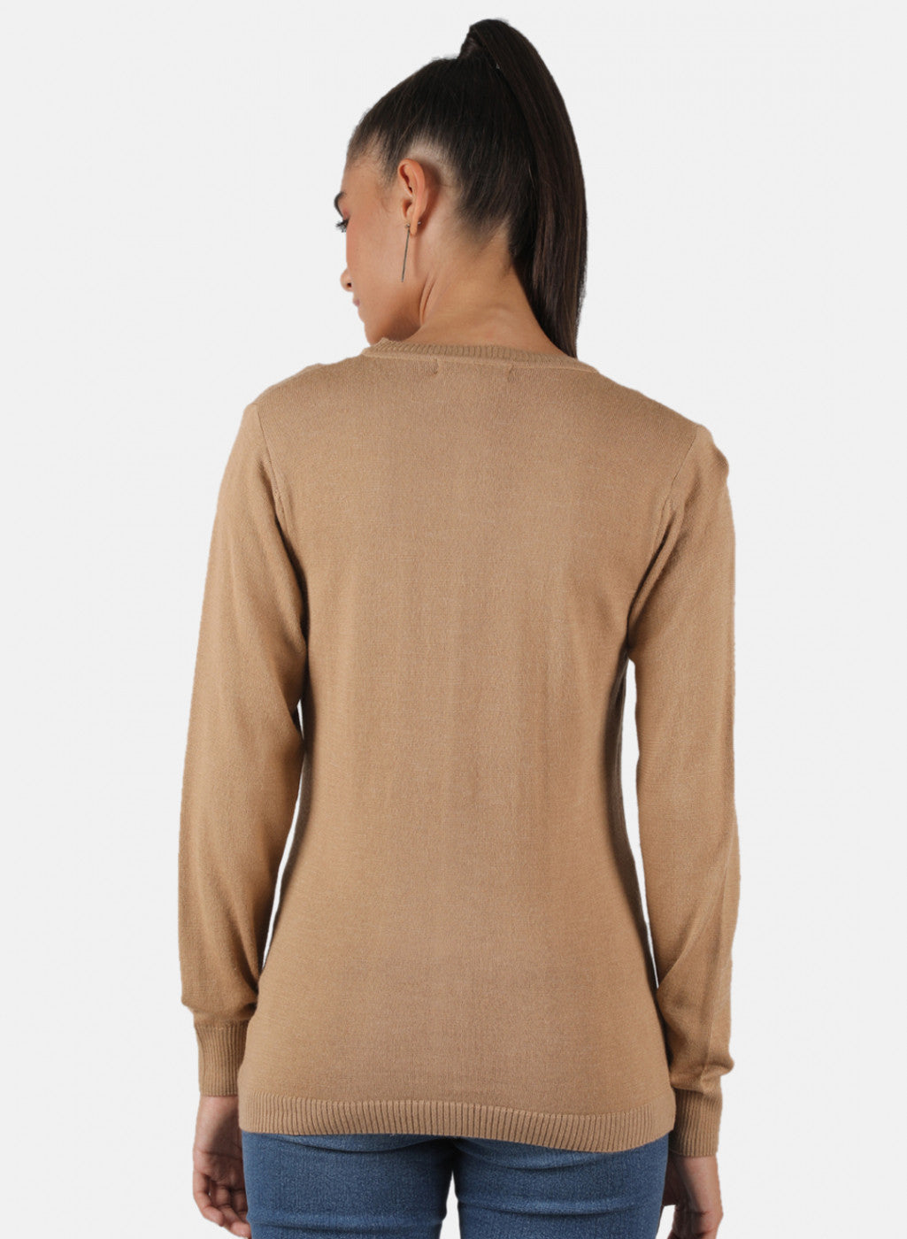 Women Brown Solid Cardigan