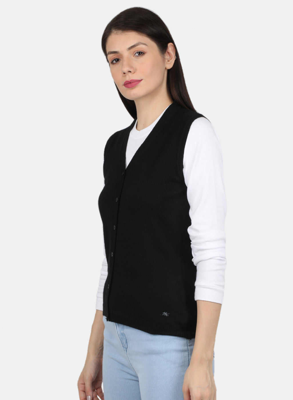 Women Black Solid Cardigan