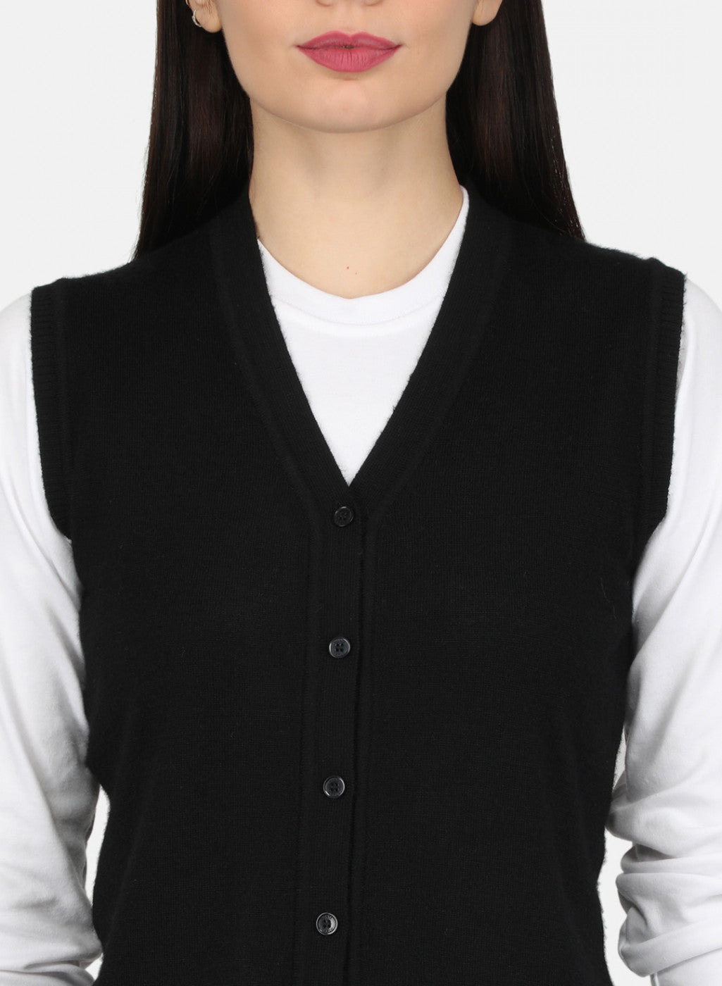 Women Black Solid Cardigan