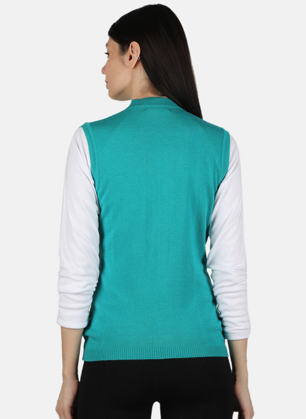 Women Green Solid Cardigan