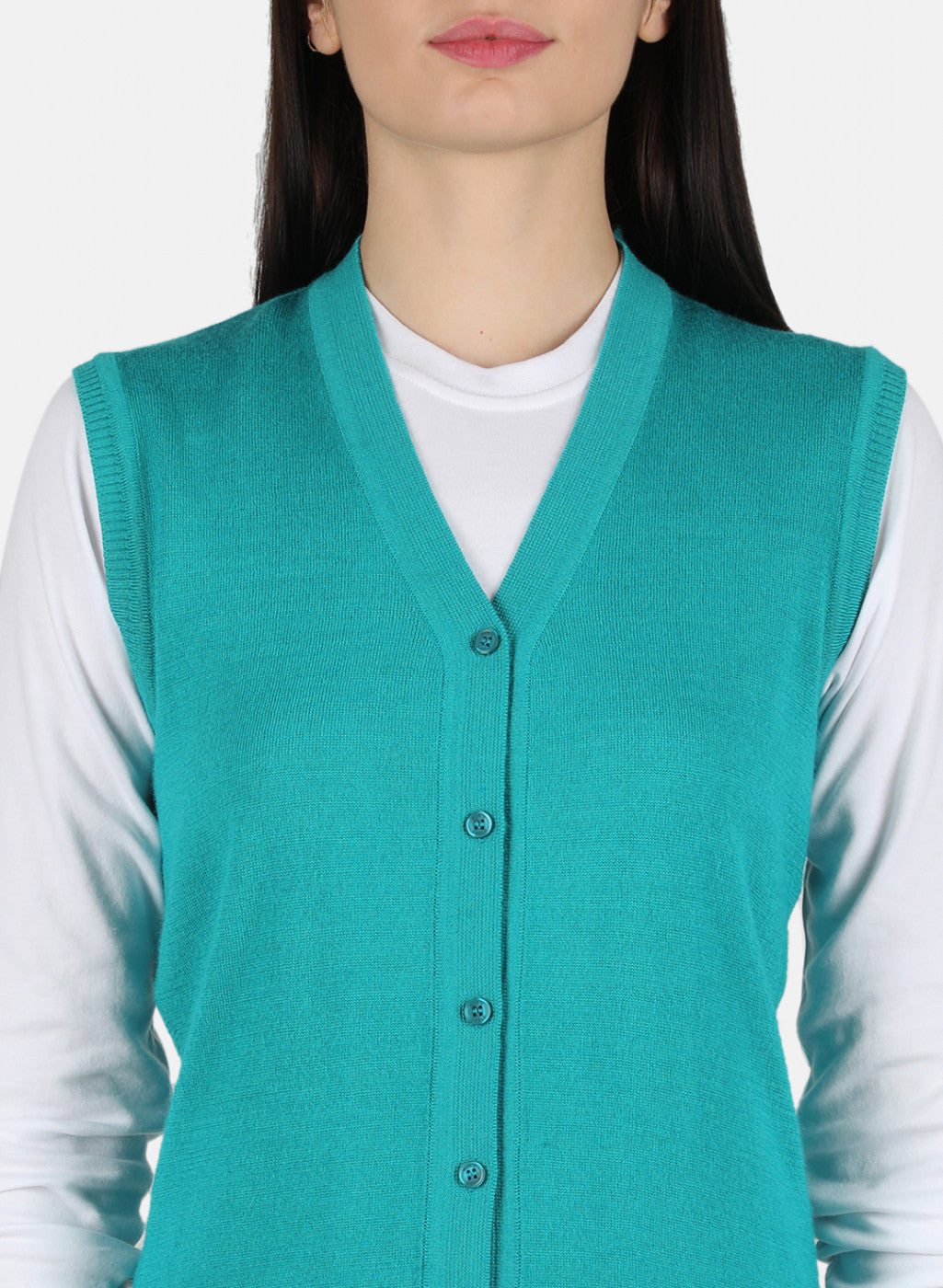 Women Green Solid Cardigan