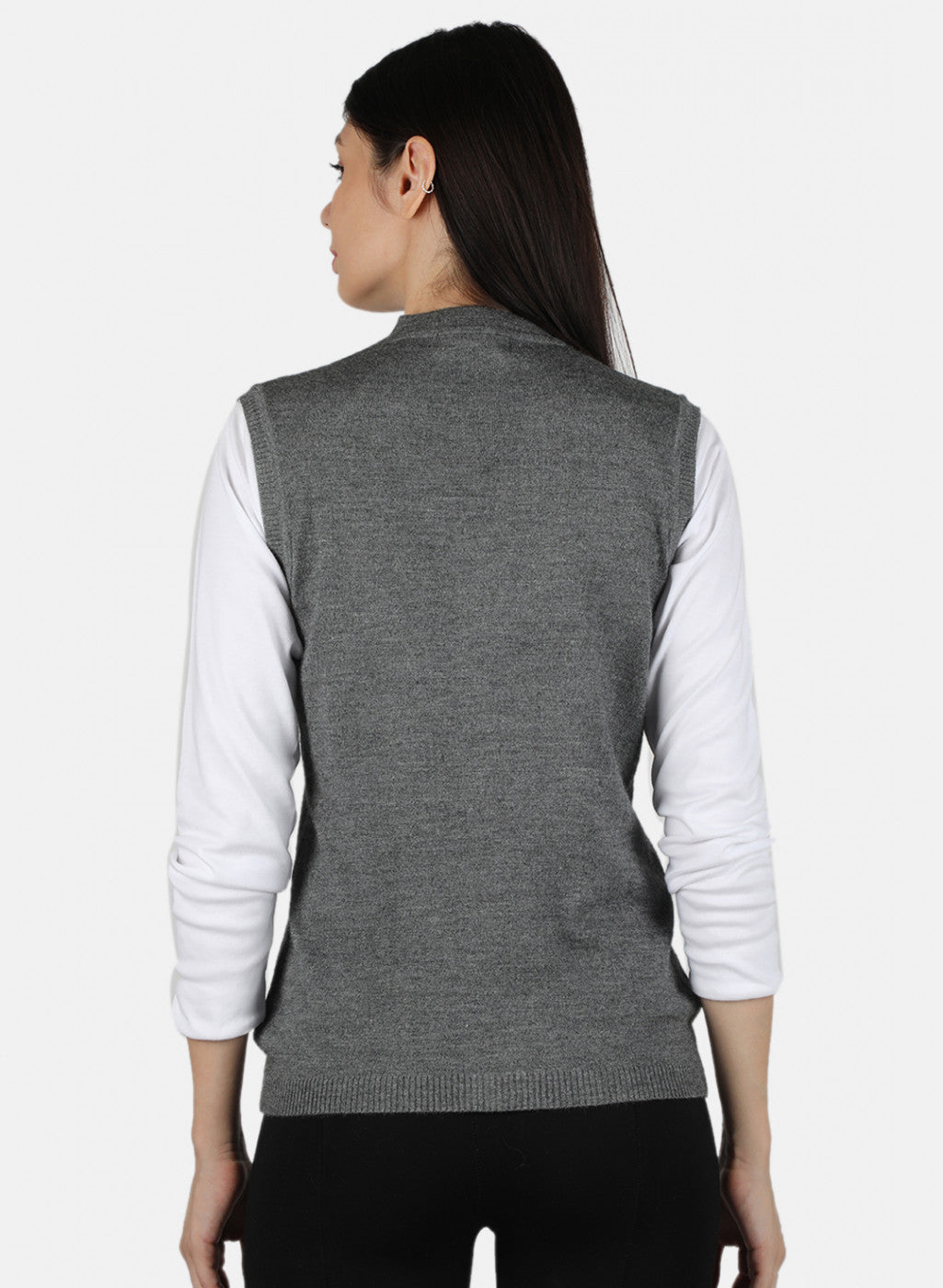 Women Grey Solid Cardigan