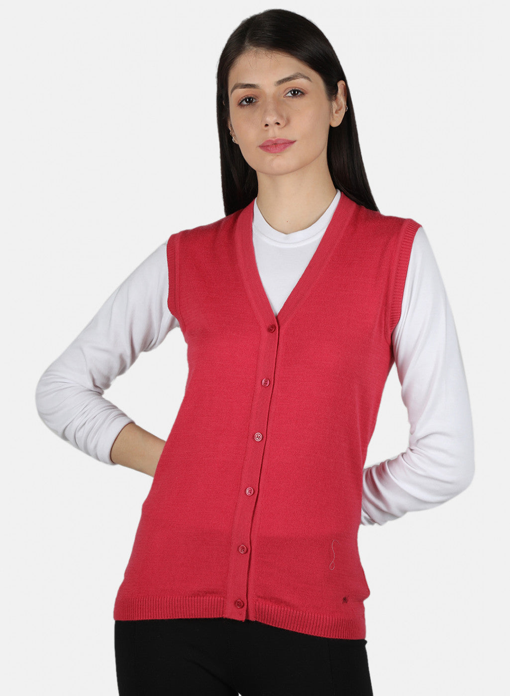 Women Pink Solid Cardigan