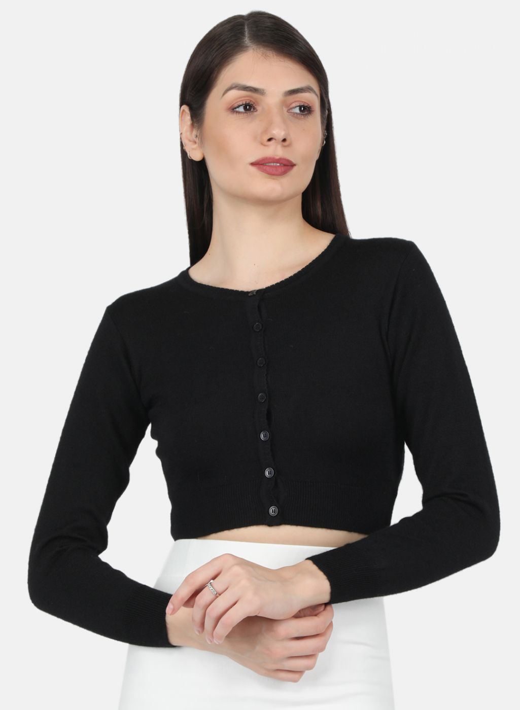 Women Black Solid Blouse