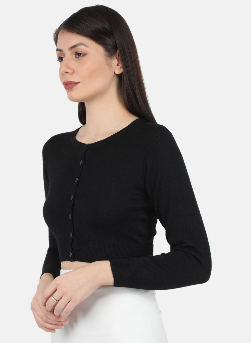 Women Black Solid Blouse