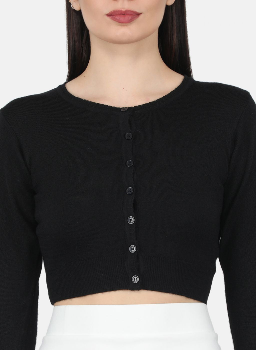 Women Black Solid Blouse