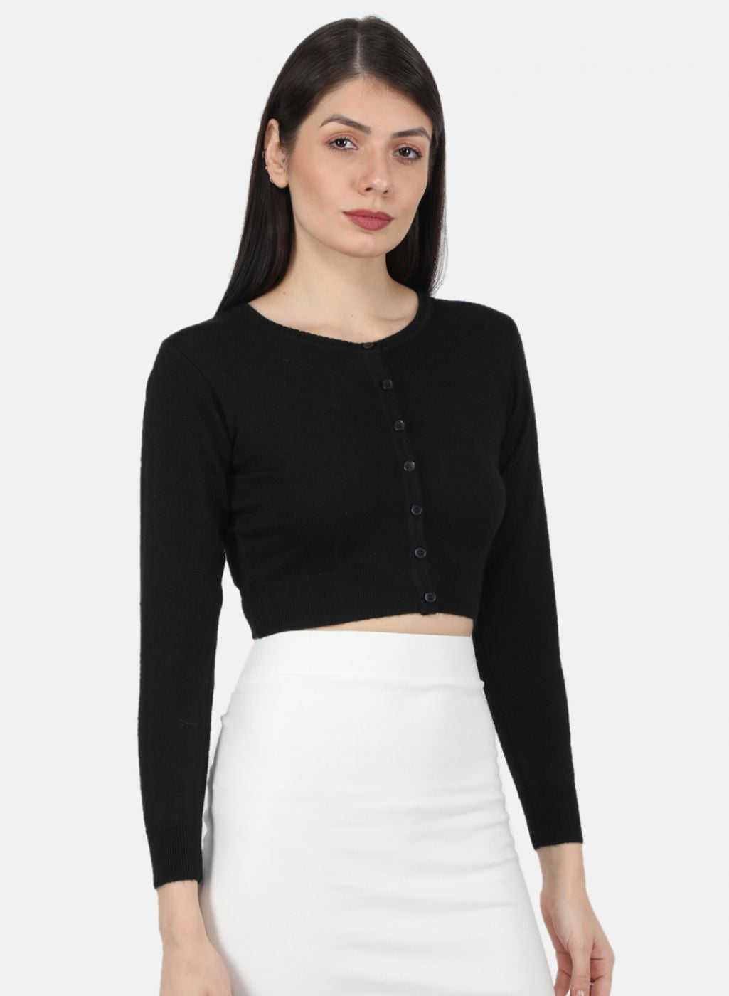 Women Black Solid Blouse