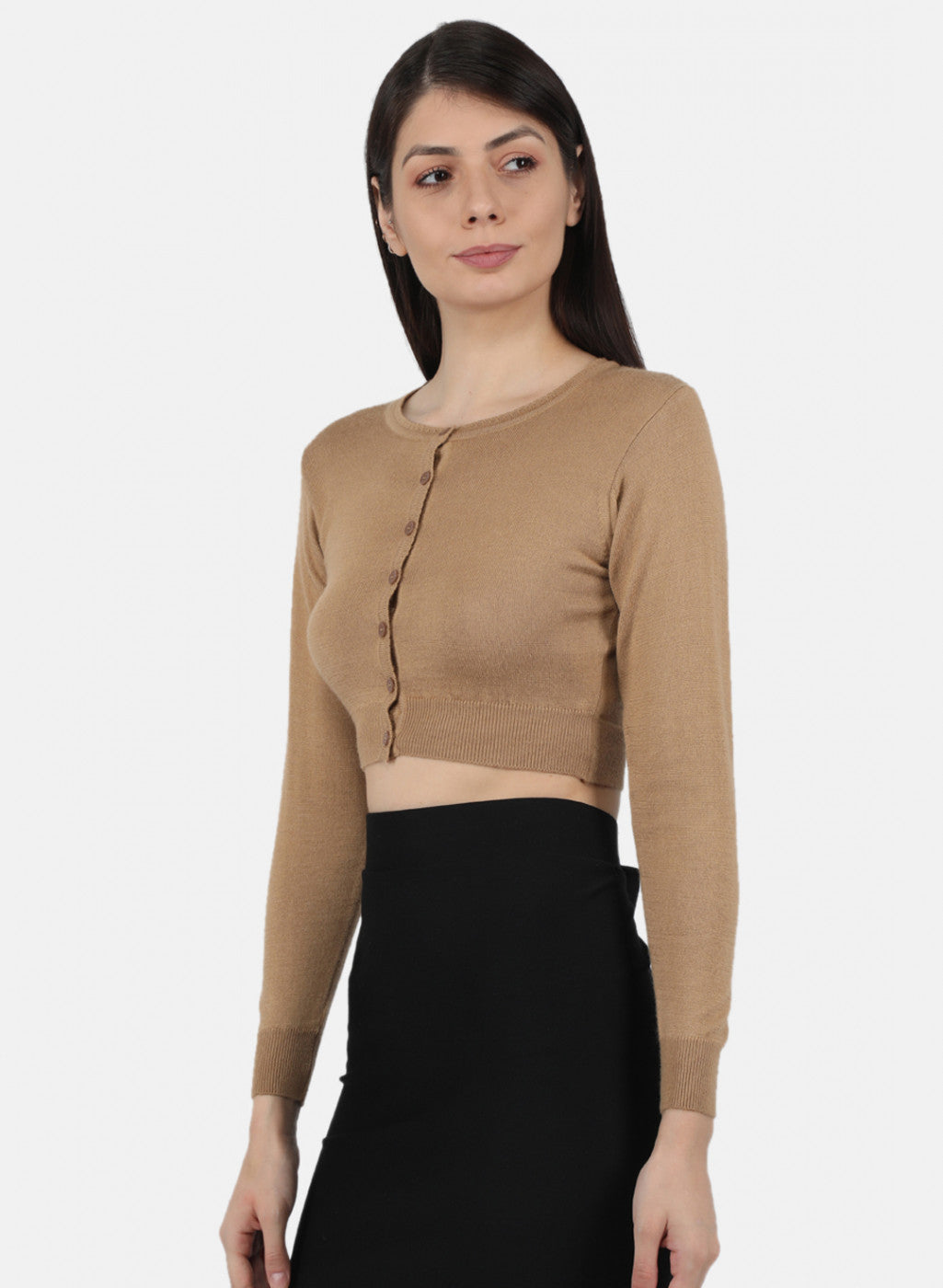 Women Brown Solid Blouse