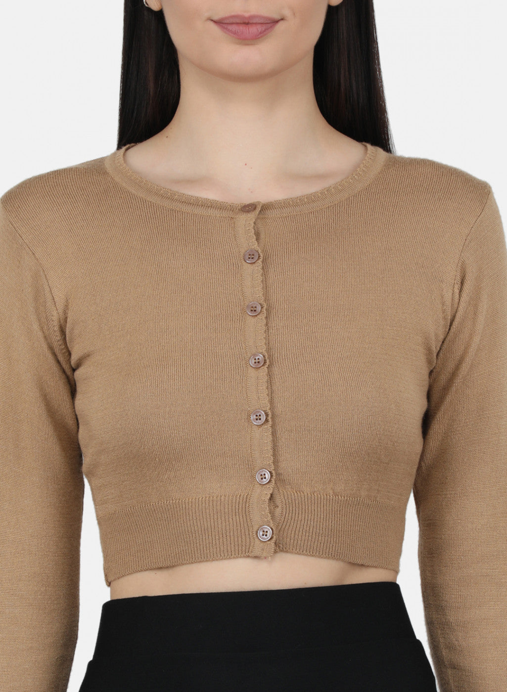 Women Brown Solid Blouse