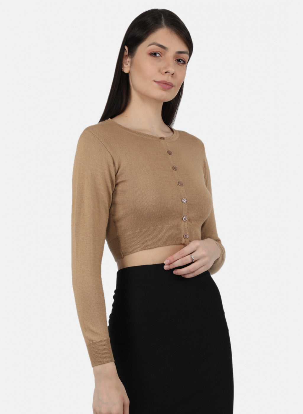 Women Brown Solid Blouse