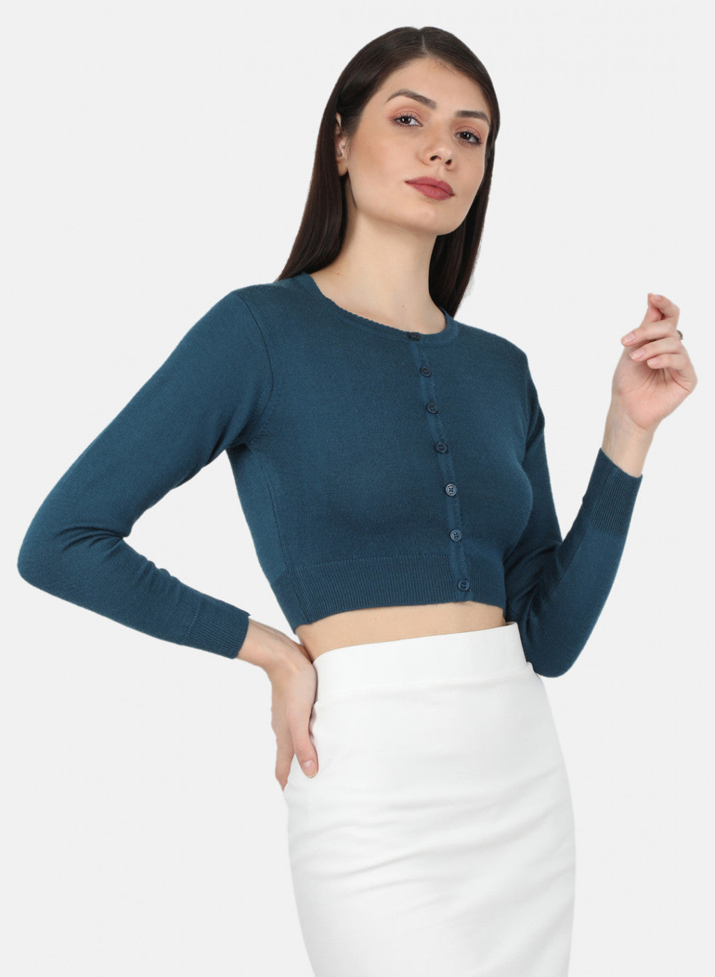 Women Blue Solid Blouse