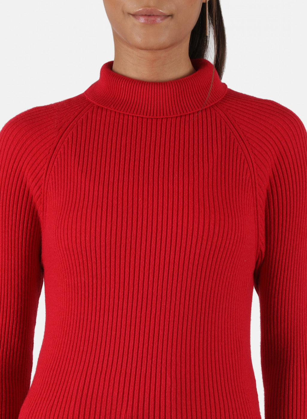 Women Red Solid Sceavy Top