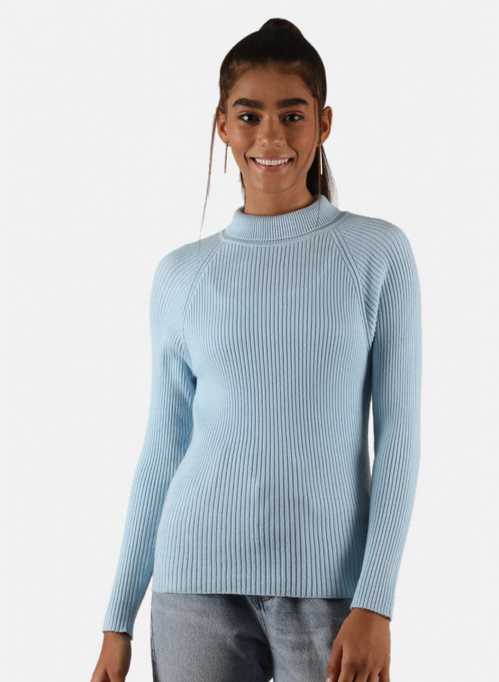 Women Blue Solid Sceavy Top