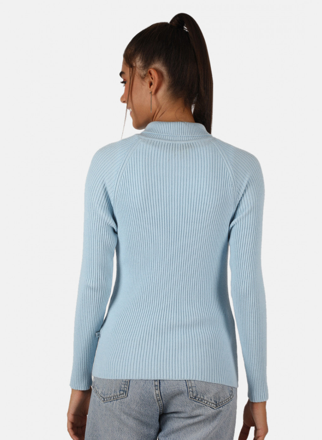 Women Blue Solid Sceavy Top