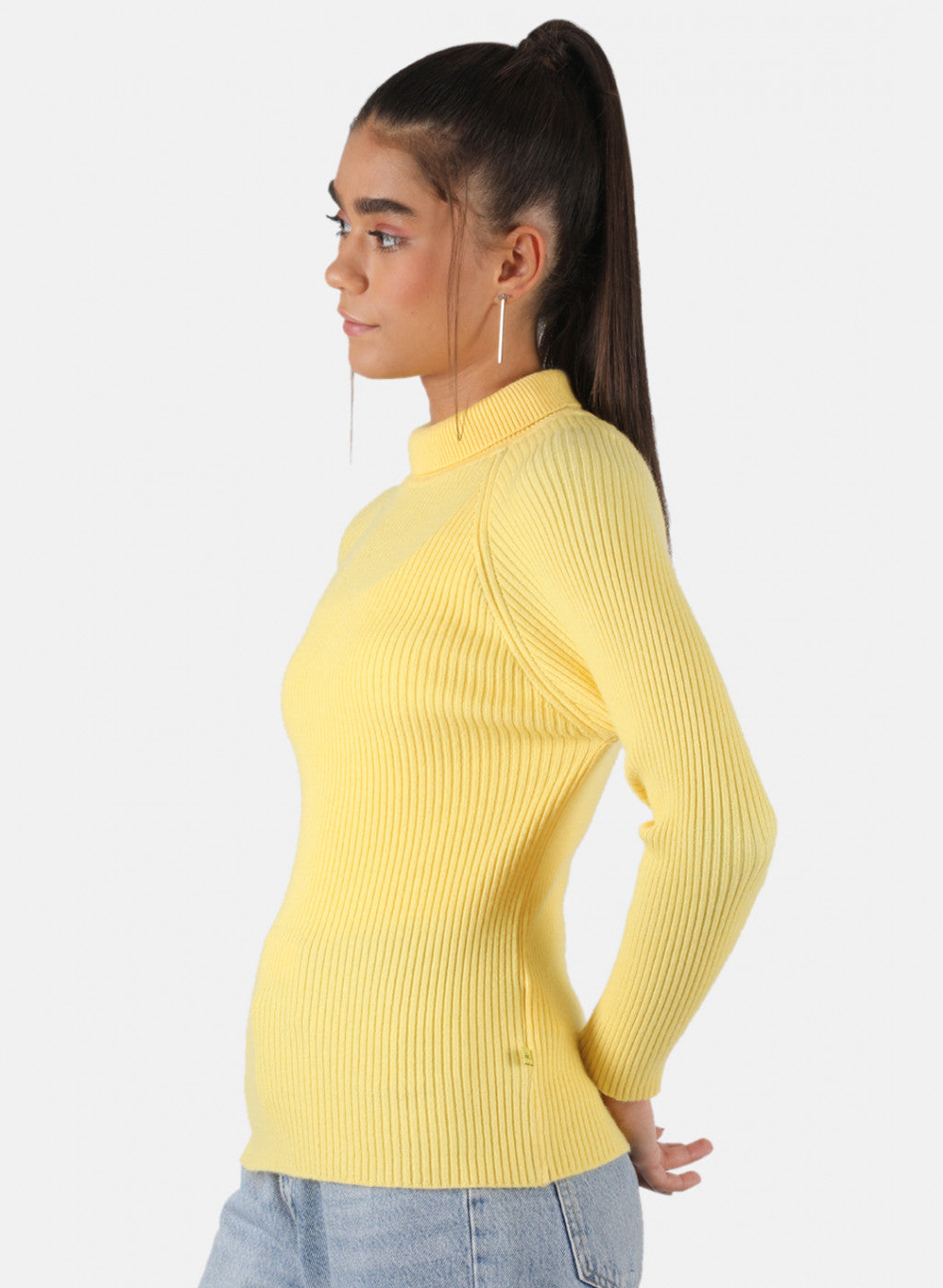 Women Yellow Solid Sceavy Top