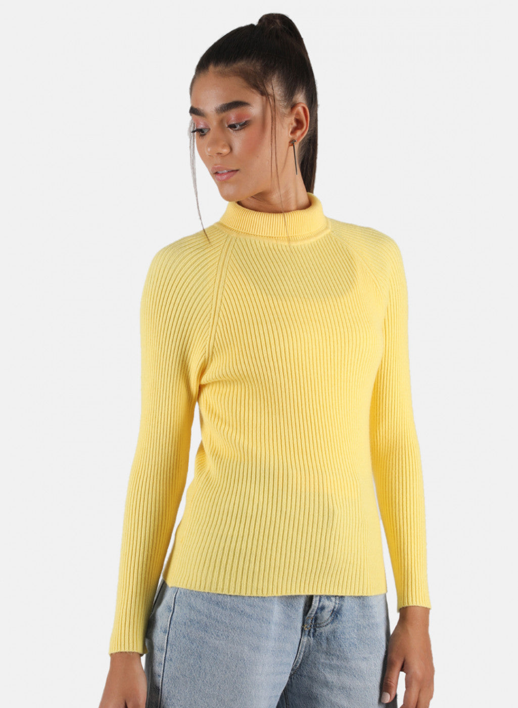 Women Yellow Solid Sceavy Top