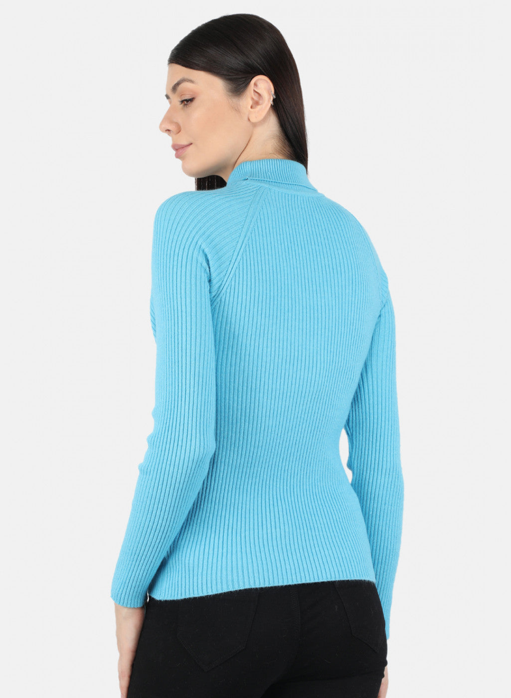 Women Blue Solid Sceavy Top