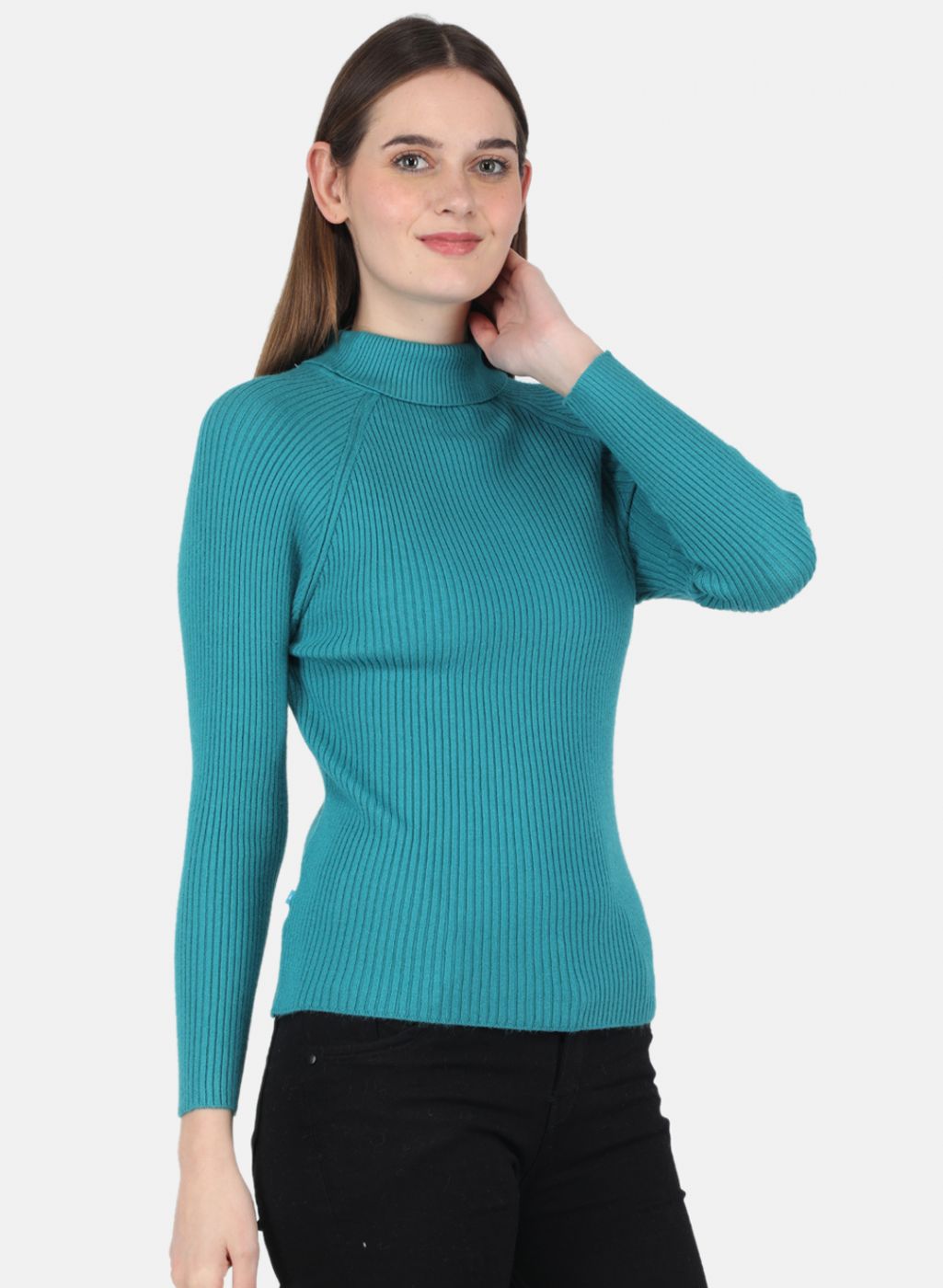 Women Blue Solid Sceavy Top