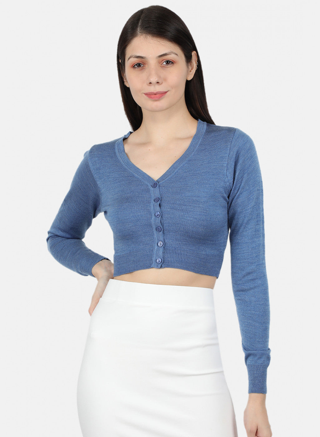 Women Blue Solid Blouse