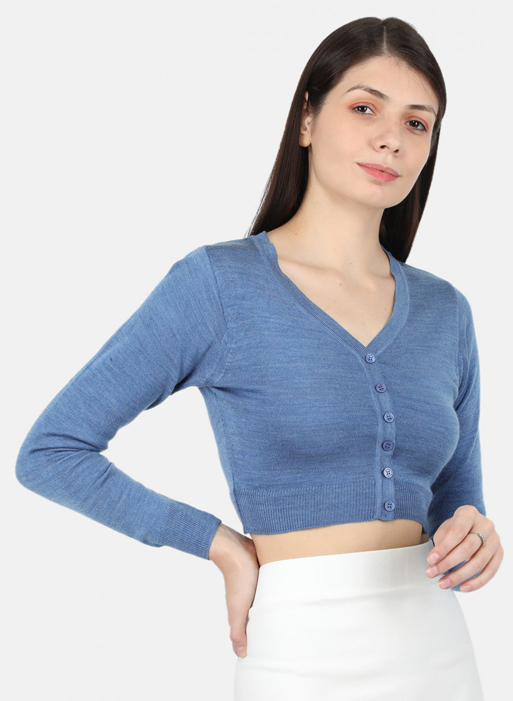 Women Blue Solid Blouse