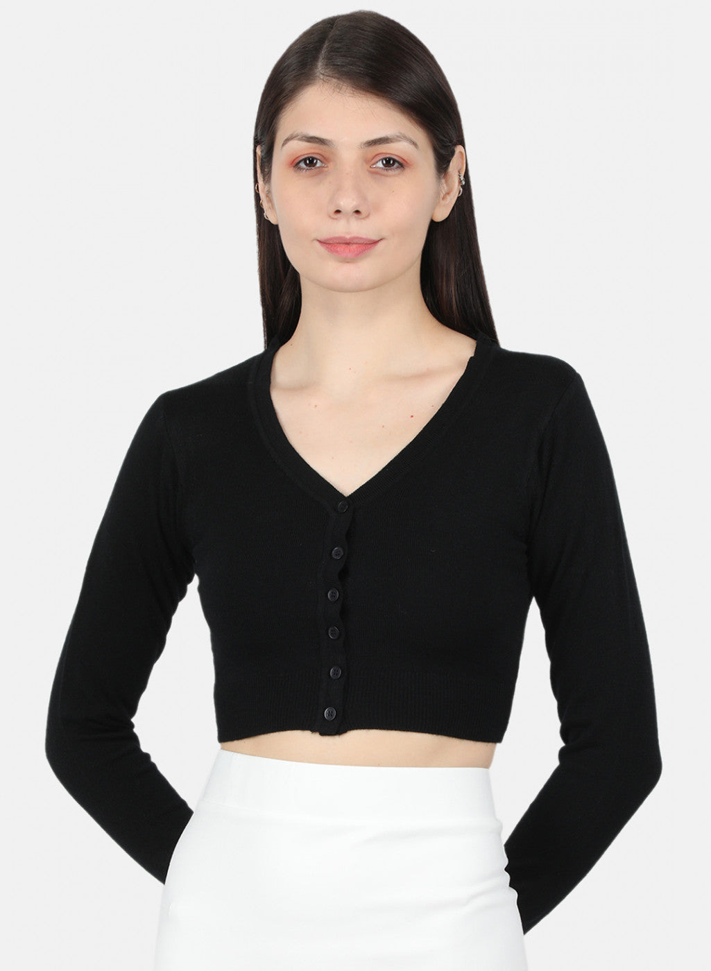 Women Black Solid Blouse