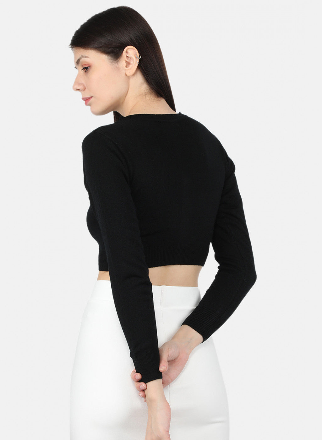 Women Black Solid Blouse