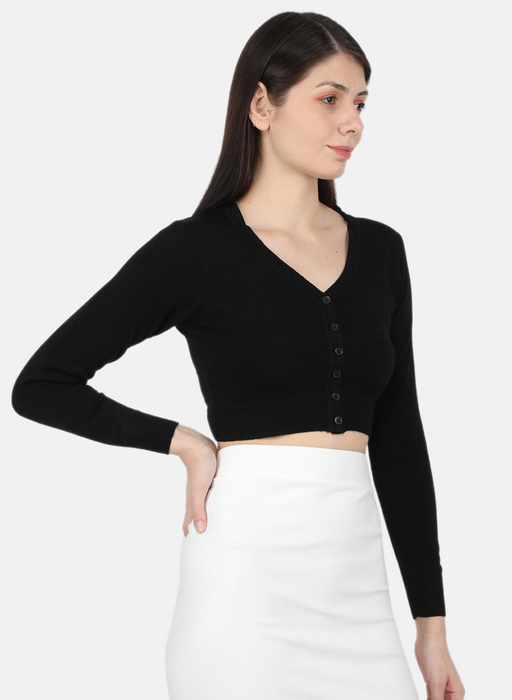 Women Black Solid Blouse